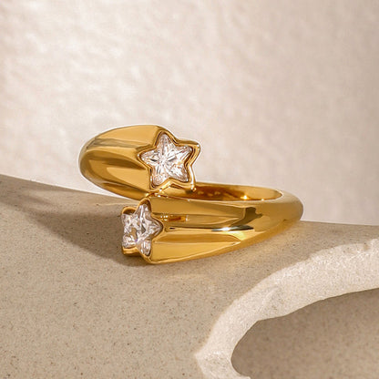 Estrella Twin Star Wrap Ring