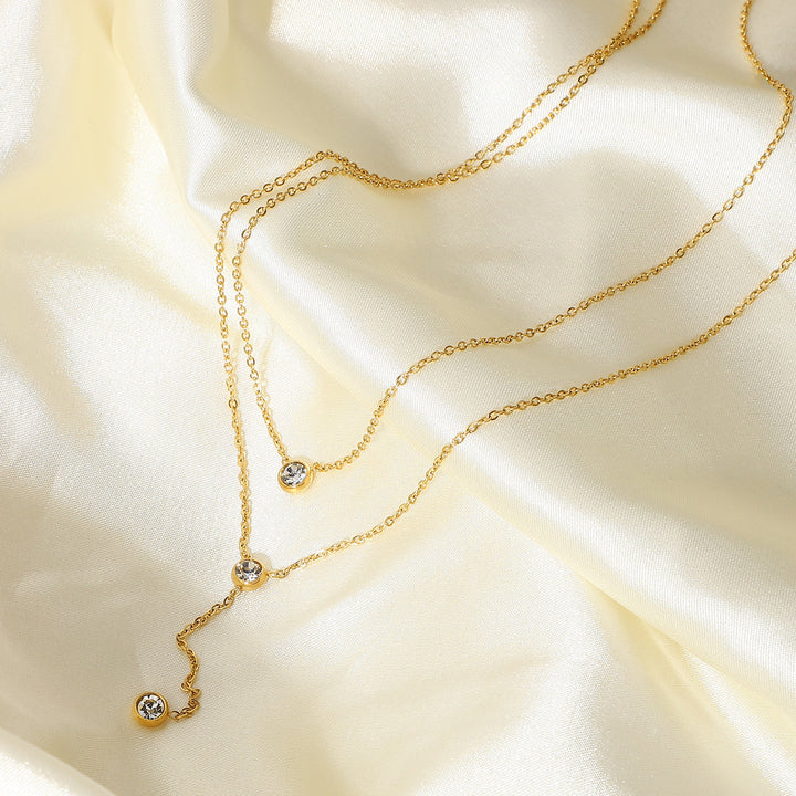 Cascade Layered Lariat Necklace