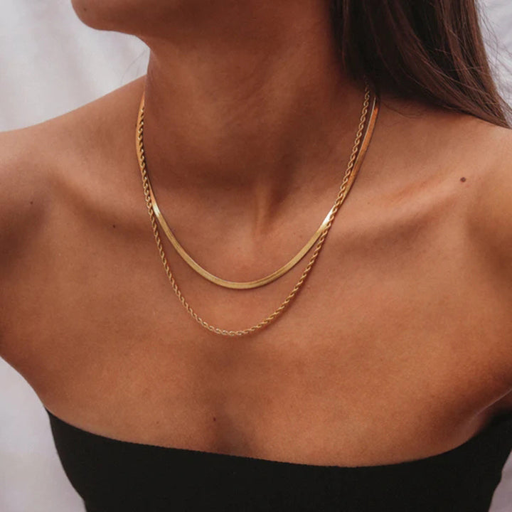 Levante Double-Layer Chain Necklace