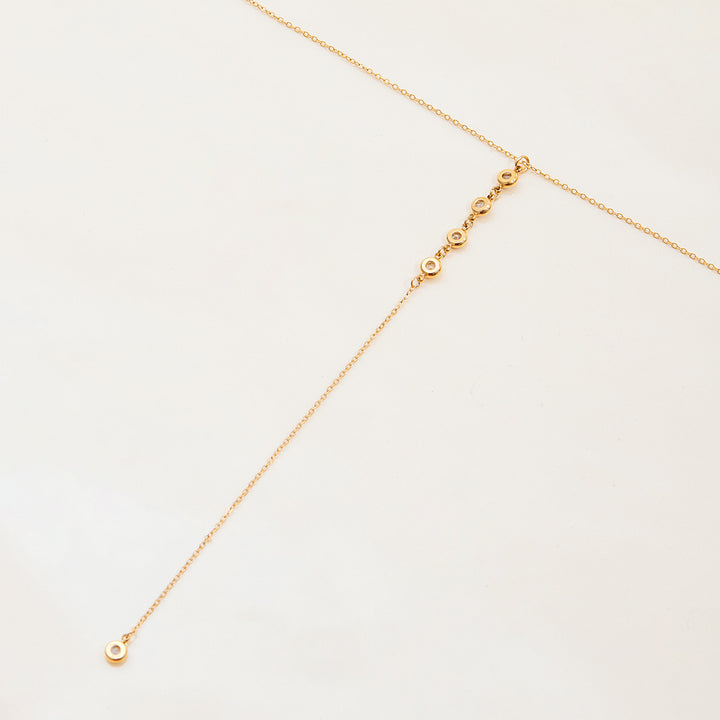 Lumen Zircon Lariat Necklace