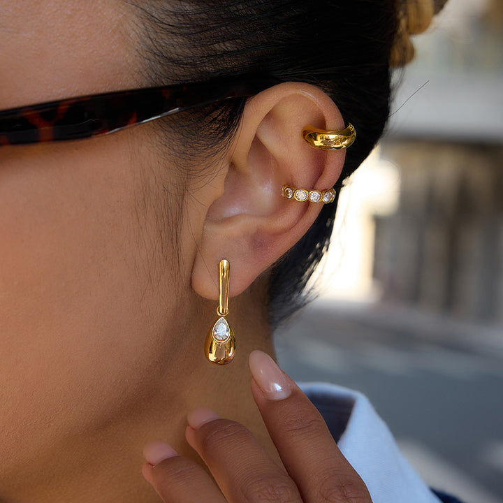 Levante Pavé Teardrop Drop Earrings
