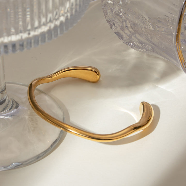 Levante Glossy Open Cuff Bracelet