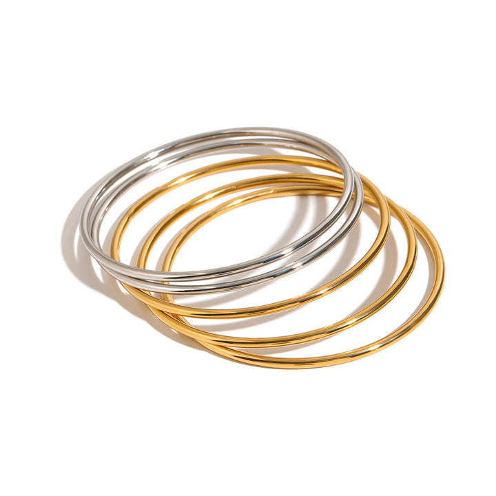 Halcyon Five-Bangle Stack Bracelet