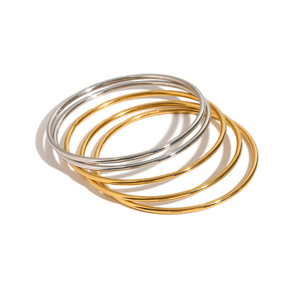 Halcyon Five-Bangle Stack Bracelet