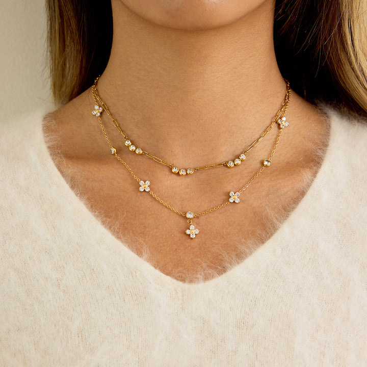 Mistral Four-Petal Charm Necklace
