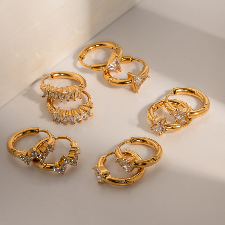 Levante Pavé Cluster Huggie Earrings