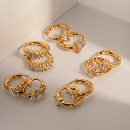 Levante Pavé Cluster Huggie Earrings