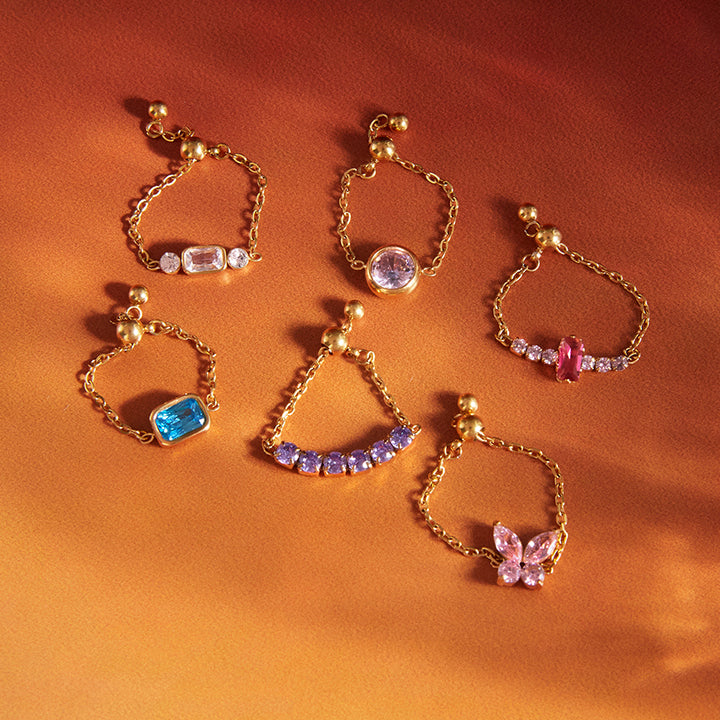 Ibiza Beaded Chain Ring