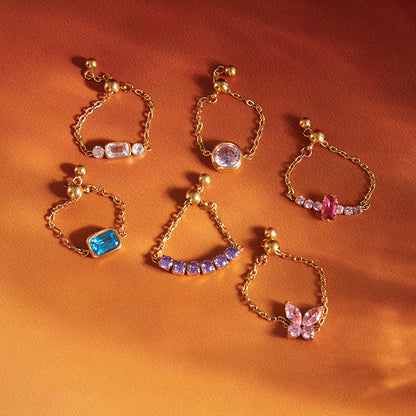 Ibiza Beaded Chain Ring