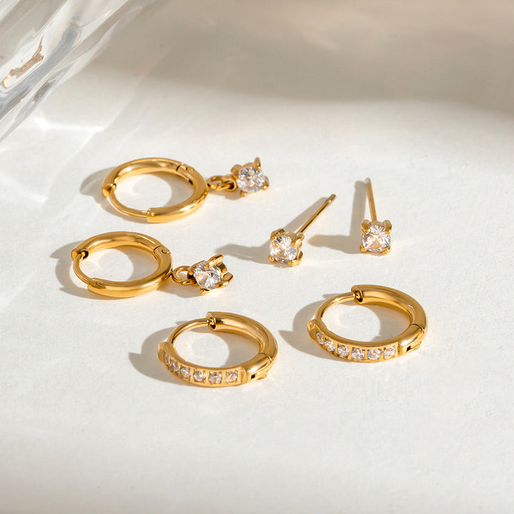 Lumen Zirconia Stacking Earrings