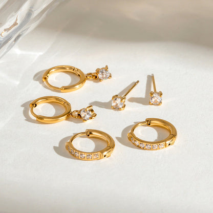 Lumen Zirconia Stacking Earrings