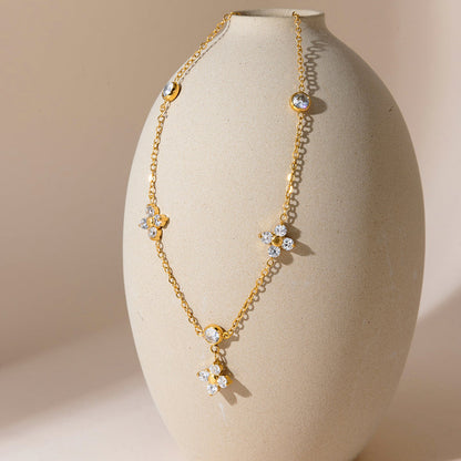 Mistral Four-Petal Charm Necklace