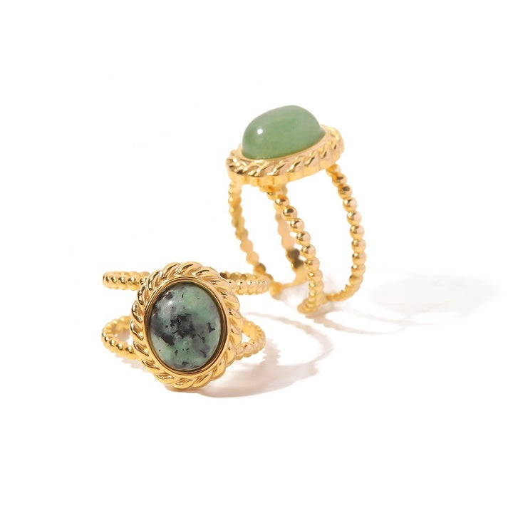 Sage Turquoise Rope Ring