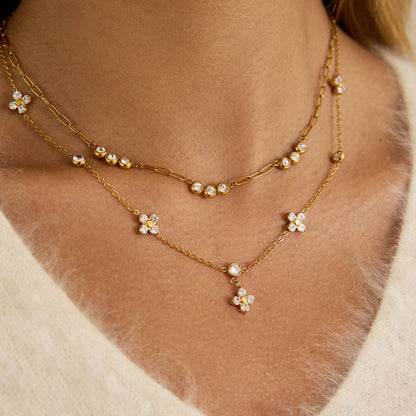 Mistral Four-Petal Charm Necklace