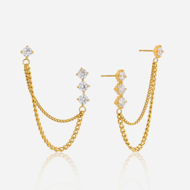 Formentera Chain Drape Stud Earrings