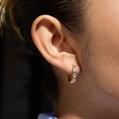 Ibiza Prong Set Huggie Earrings