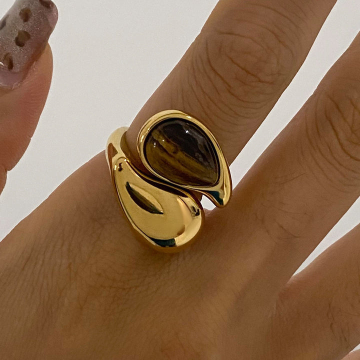Sirocco Tiger Eye Bypass Ring