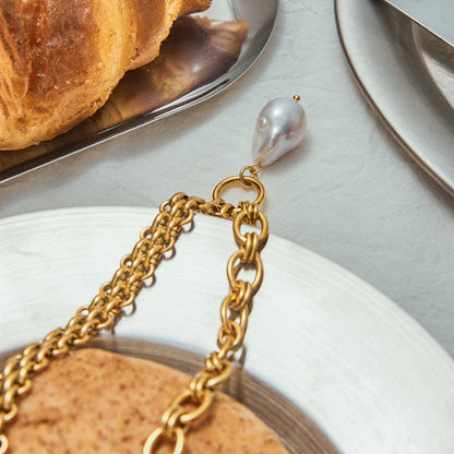 Harbour Baroque Pearl Chain Necklace