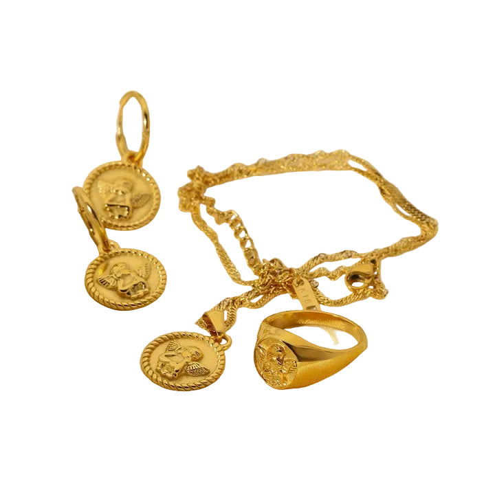 Lumen Cherub Medallion Necklace