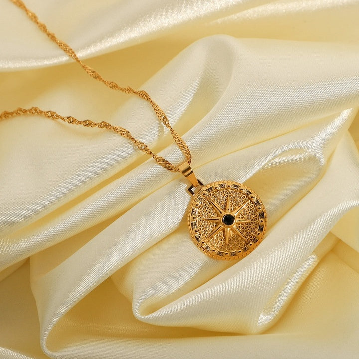 Tramontana Compass Medallion Necklace