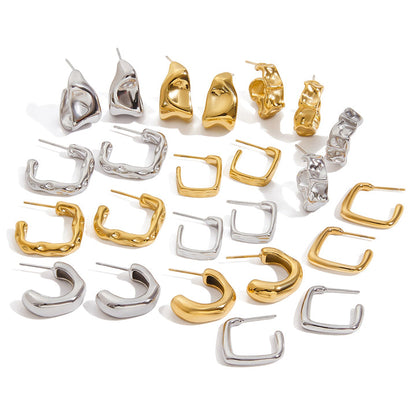 Salt Air Hammered Wide Hoop Earrings