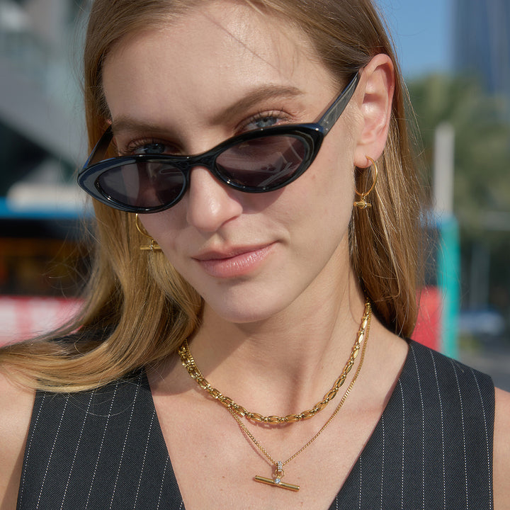 Mistral Crystal T-Bar Necklace