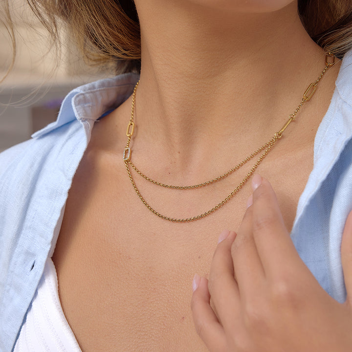 Corniche Double Layer Chain Necklace