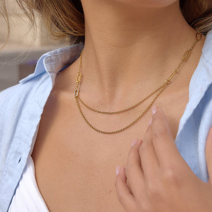 Corniche Double Layer Chain Necklace