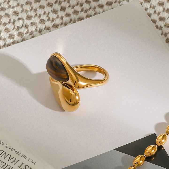 Sirocco Tiger Eye Bypass Ring