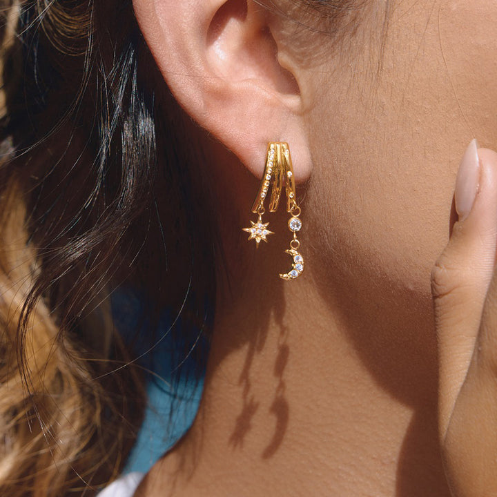 Tramontana Pavé Chain Stud Earrings