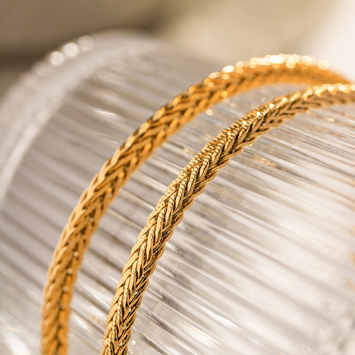 Riviera Woven Wheat Chain Bracelet