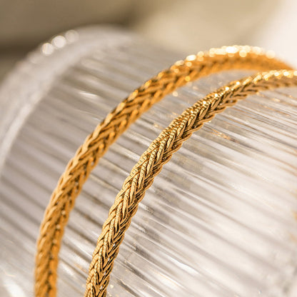 Riviera Woven Wheat Chain Bracelet