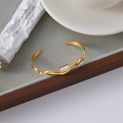 Cala Rippled Baguette Cuff Bracelet