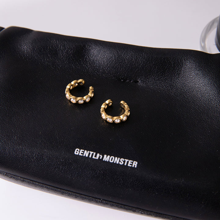 Cadaqués Bezel Crystal Cuff Earrings