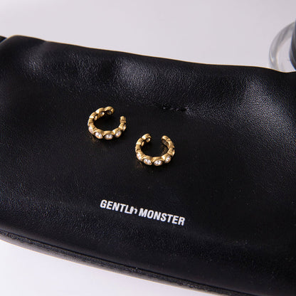 Cadaqués Bezel Crystal Cuff Earrings