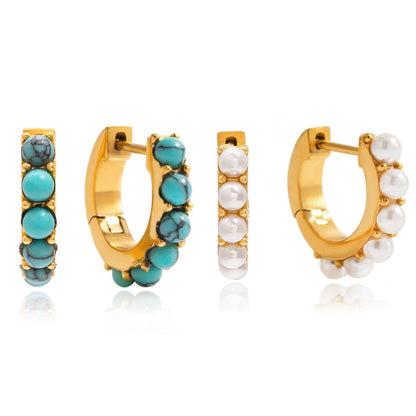 Salt Air Pearl Huggie Hoop Earrings