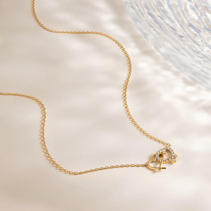 Cypress Twin Heart Pendant Necklace