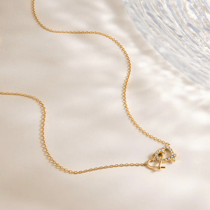 Cypress Twin Heart Pendant Necklace