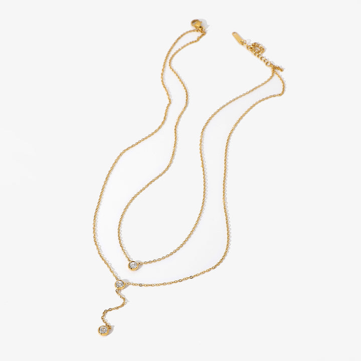 Cascade Layered Lariat Necklace