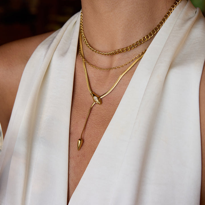Meltemi Snake Lariat Necklace