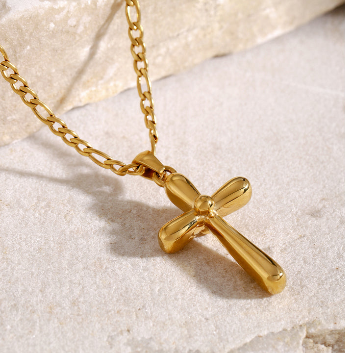 Alba Polished Cross Necklace