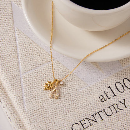 Meltemi Clover and Wishbone Necklace