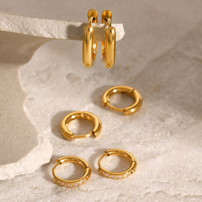 Cala Trio Huggie Hoop Earrings