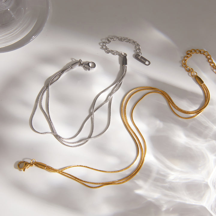 Adriatic Triple Snake Chain Bracelet