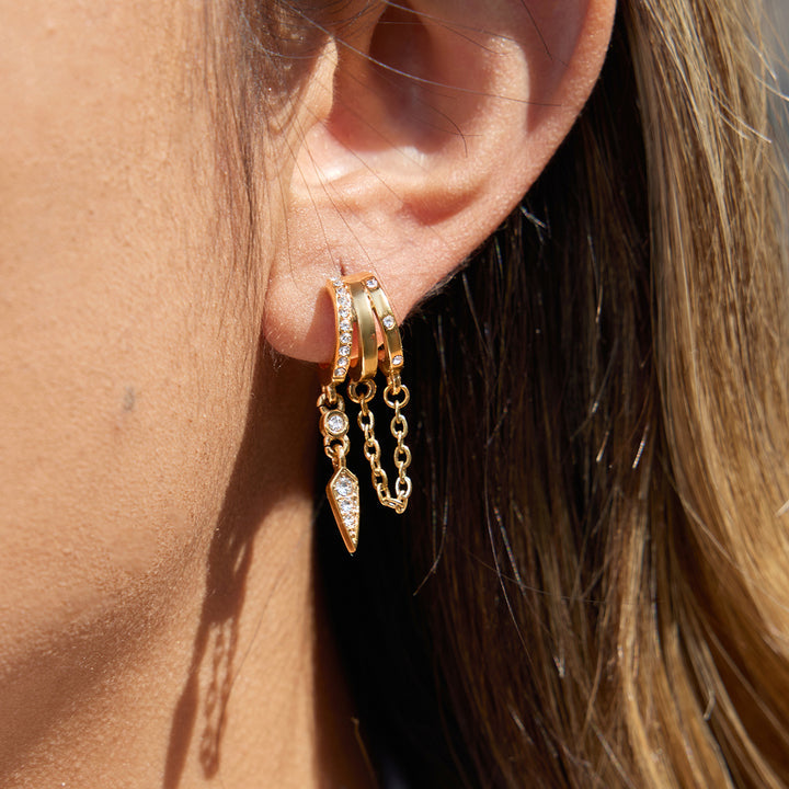 Sirocco Chain and Spike Drop Earrings