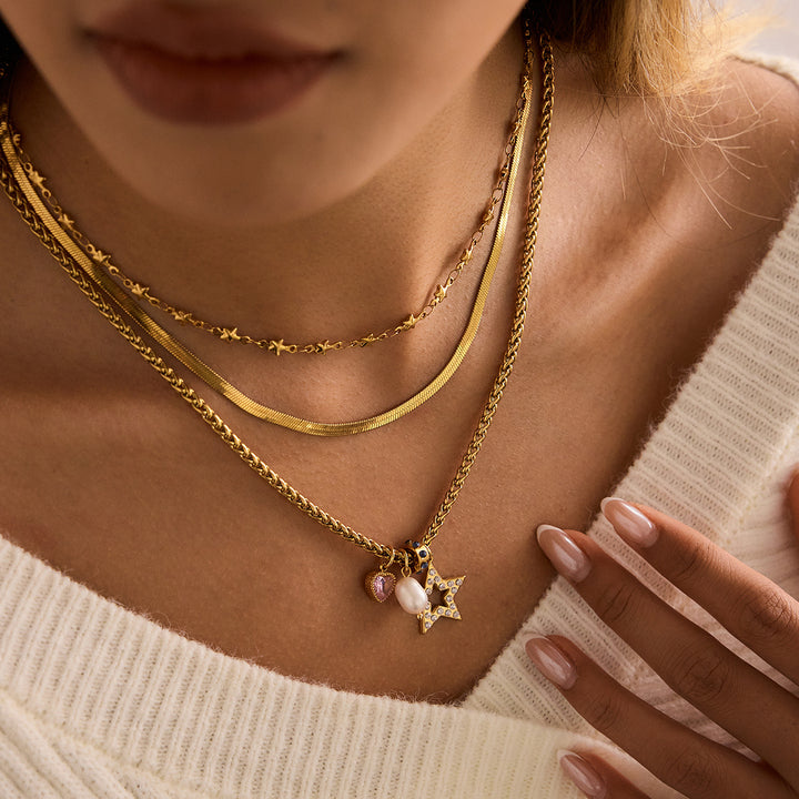 Riviera Flat Herringbone Necklace