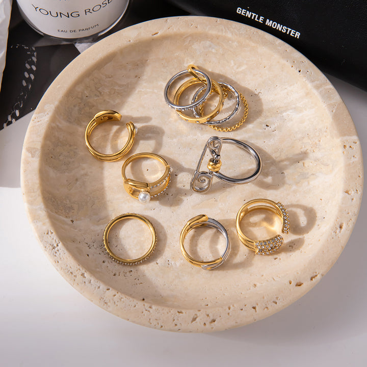 Almond Blossom Paperclip Pin Ring