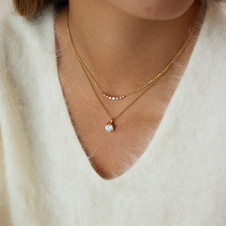 Cala Graduated Zircon Necklace