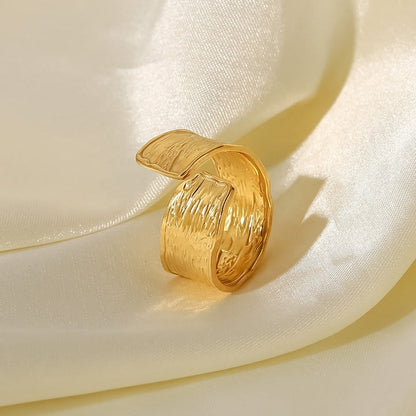 Olive Grove Hammered Open Ring