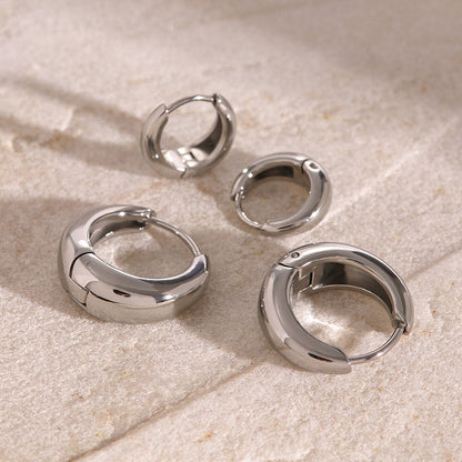 Cala Two-Tone Tapered Huggie Earrings